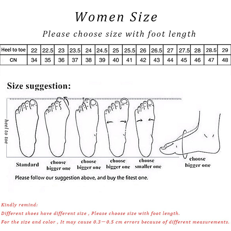 women shoe sizes