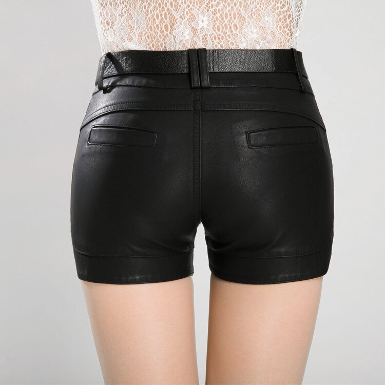 Spring Fashion PU Leather Shorts for ladies