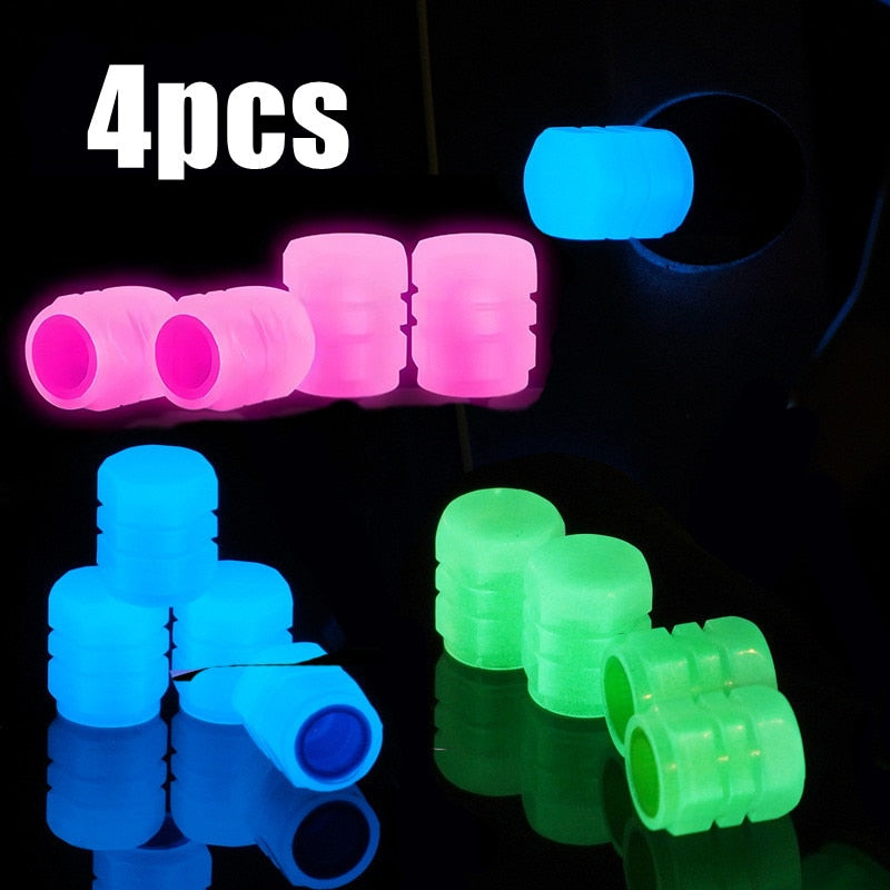 4pcs Electric Scooter or car Accessories Scooter Self-luminous Valve Caps Universal Schrader Valve Caps