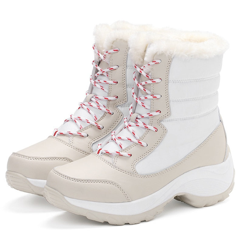 Snow Boots Plush Warm Ankle Boots For Women Winter Shoes Waterproof