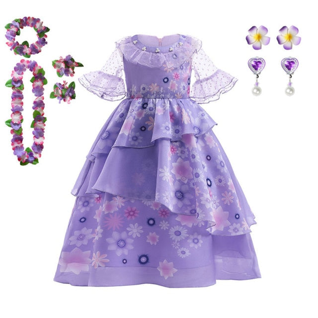 Disney Encanto Costume Princess for Halloween Birthday Party Clothes