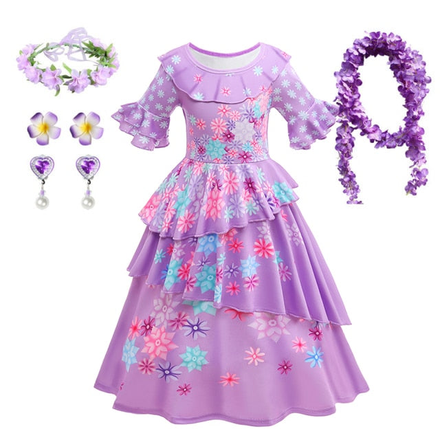 Disney Encanto Costume Princess for Halloween Birthday Party Clothes