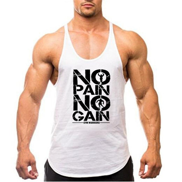 np pain no gain tank top men