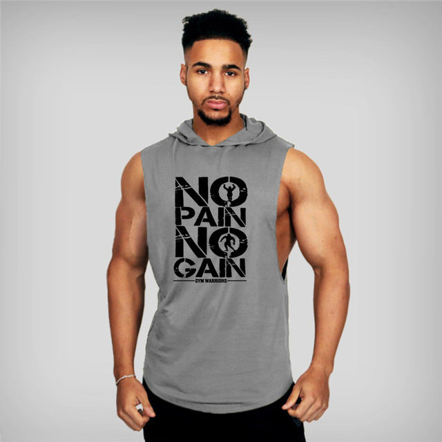 Gyms Clothing Men's Bodybuilding hooded tank top mens