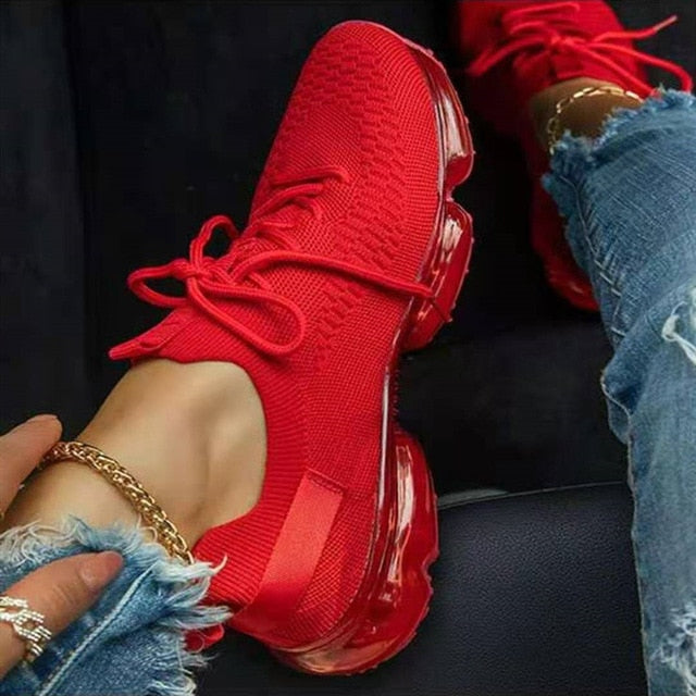 red shoes women