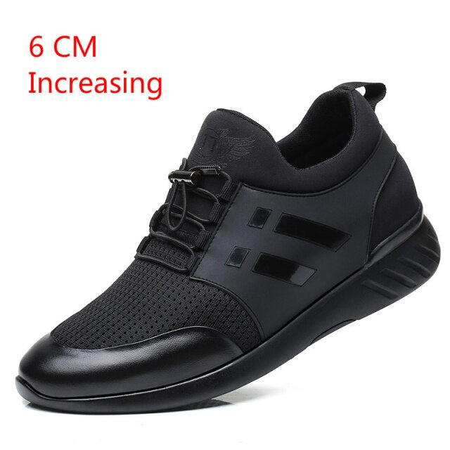 Men's Fashion Sneakers Man Casual Shoes Breathable | Genuine Leather Shoes Big size Increasing Office Footwear